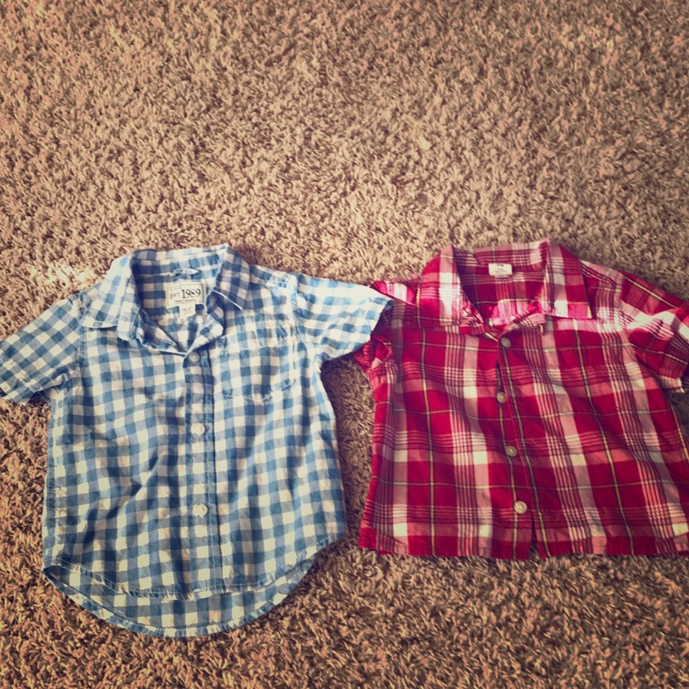 Two flannel shirts